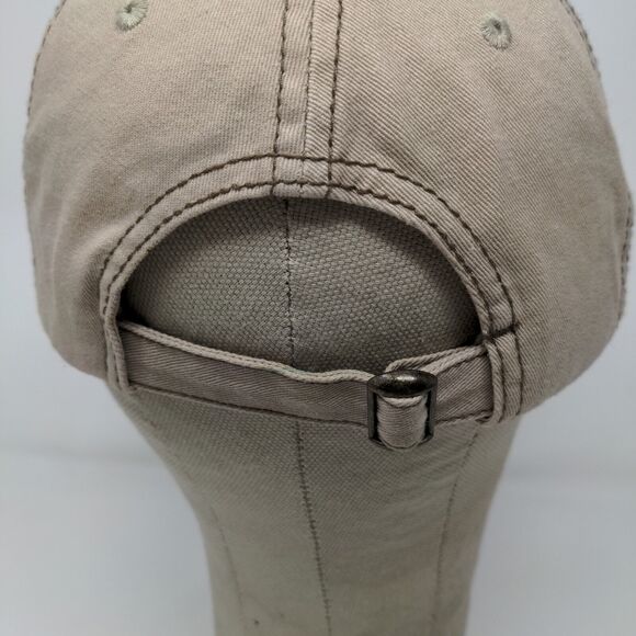 Barking Cow Slideback Hat Beige Tan Adjustable Embroidered Logo - Picture 8 of 12